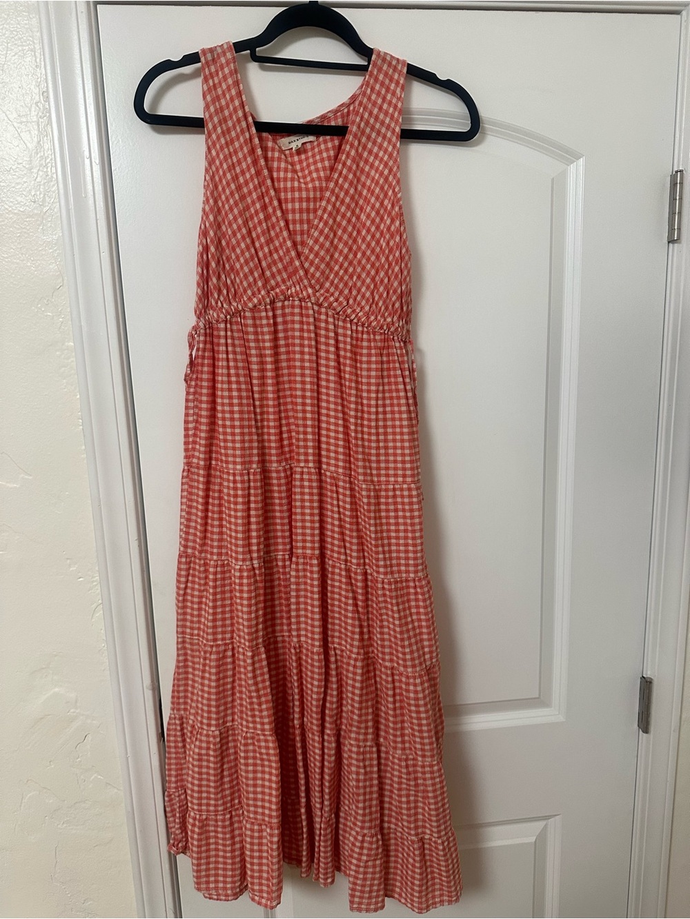 Max Studio Sleeveless Red Gingham midi dress Size Small